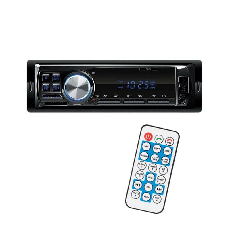 Radio auto cu Bluetooth, MP3, hands free, telecomanda, USB/SD/AUX, afisare apelant - imagine 4